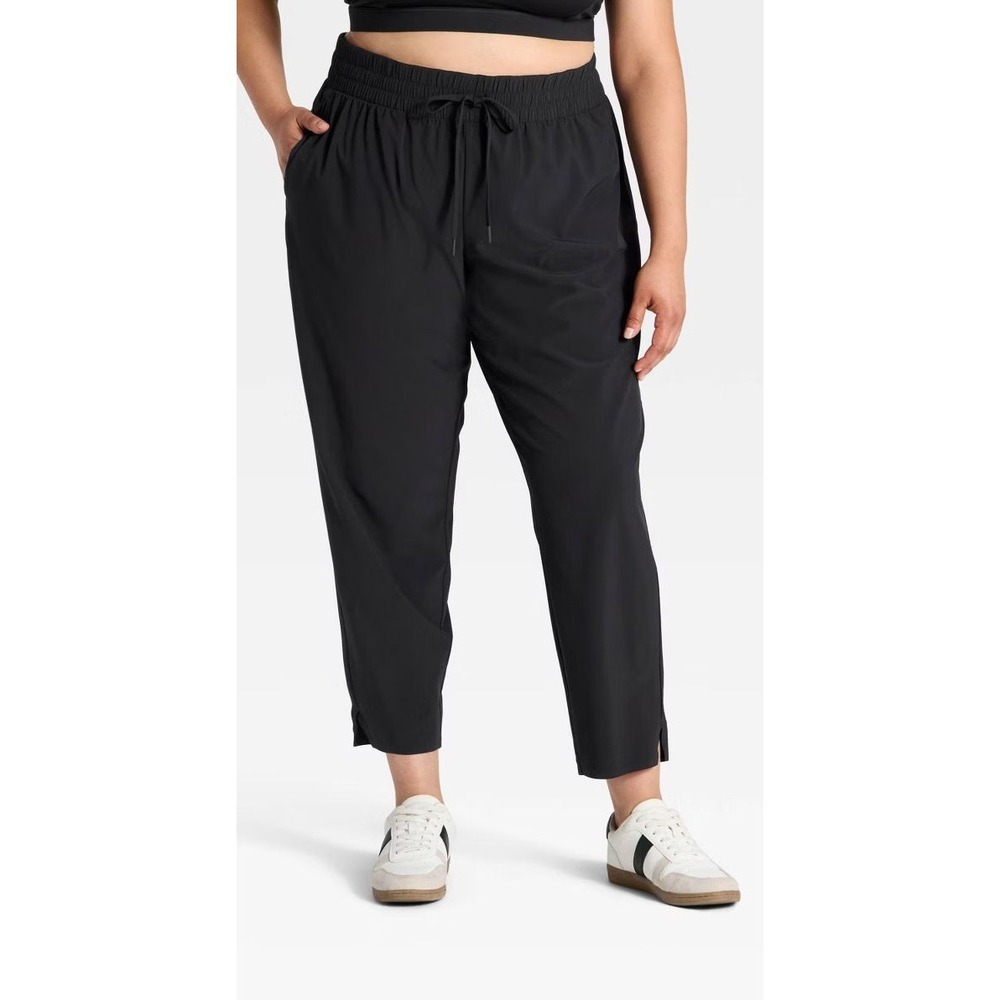 All In Motion Women's Active Light High Rise Taper Pants - Black - XXL